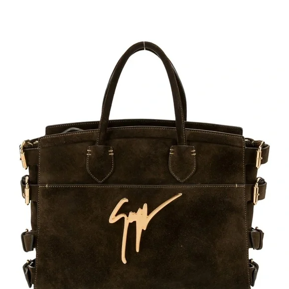Giuseppe Zanotti Brown/olive Tote Bag with Gold Accent - Picture 6 of 8